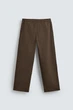 Щільні джогери Zara класичного крою коричневий 4393/401/717 L - изображение 5