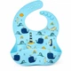 Нагрудник силіконовий Киты, Baby blue - изображение 1