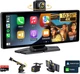 Vtopek 4K Відеореєстратор Apple Carplay дисплей Carplay Android Автомобільний дисплей 10,26 дюйма HD IPS сенсорний екран - зображення 1