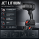 Турбофен для авто 130000 об хв акумуляторний повітродув Jet Lithium бездротовий вентилятор портативний для видування пилу очищення салону продування щілин автомобіля - зображення 2