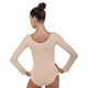 Купальник бежевый с длинным рукавом из хлопка Alema Sport 11-35 для танцев и гимнастики рост 140см - изображение 3