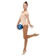 Купальник бежевый с коротким рукавом из хлопка Alema Sport 11-31 для танцев и гимнастики рост 140см - изображение 6