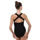 Купальник черный с перекрестными бретелями на спине из хлопка Alema Sport 11-15 для танцев и гимнастики рост 140см - изображение 3