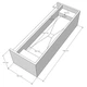 Умывальник подвесной Luxestone Stonesink 1440x500 прямоугольный, белый матовый (Stonesink_model_1_1) - изображение 2