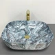 Умывальник накладной VBI BERGAMO 500x400 овальный, с узором (VBI-012504) - изображение 2