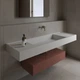 Раковина подвесная Luxestone Stonesink 1300x500 прямоугольная, белая матовая (Stonesink_model_9_1) - изображение 1