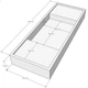 Раковина подвесная Luxestone Stonesink 1300x500 прямоугольная, белая матовая (Stonesink_model_9_1) - изображение 2