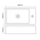 Умывальник накладной Mixxus Premium Quadro-0207 480х260 прямоугольный, белый (MP6503) - изображение 3