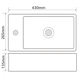 Умывальник подвесной Mixxus Premium Quadro-1201-R 430х265 прямоугольный, белый (MP6504) - изображение 3