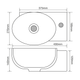 Умывальник подвесной Mixxus Premium Diverse-1201-L 400х215 овальный, белый (MP6507) - изображение 3