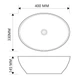 Умывальник накладной Mixxus Premium Ellipse-0108 Marble 400х330 овальный, белый матовый (MP6526) - изображение 3