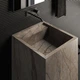 Раковина напольная Luxestone Stonesink 500x500 прямоугольная, коричневая матовая (Stonesink_model_3_1) - изображение 1