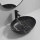 Умывальник накладной Mixxus Premium Ellipse-0102 Marble 515х400 овальный, черный матовый (MP6552) - изображение 2