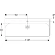 Умывальник накладной Geberit Smyle Square 1200x480 прямоугольный, белый глянцевый (500.226.01.1) - изображение 3