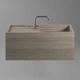Раковина подвесная Luxestone Stonesink 1100x400 прямоугольная, коричневая матовая (Stonesink_model_8_1) - изображение 3