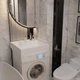 Раковина над стиральной машиной Amidicon Breeze 50 600х500 из литого камня, белая глянцевая - изображение 8