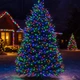 Уличная гирлянда нитка 50 м 500 LED Мультиколор белый провод гирлянда на улицу 8 режимов работы новогодняя гирлянда - изображение 3