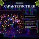Уличная гирлянда нить 50 м 500 LED Мультиколор черный провод гирлянда на улицу 8 режимов работы новогодняя гирлянда - изображение 10