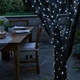 Светодиодная уличная гирлянда 30 м 300 LED Белая черный провод с пультом и солнечной панелью влагозащищенная IP65 8 режимов работы - изображение 4