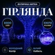 Уличная гирлянда нитка 100 м 1000 LED Синяя белый провод гирлянда на улицу 8 режимов работы новогодняя гирлянда - изображение 1