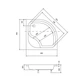 Поддон для душа акриловый Besco Diper 80*80*24/35 см - изображение 3