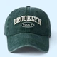 Кепка бейсболка винтажная с вышивкой Brooklyn 1947 взрослая женская мужская регулируется вареный джинс зеленая (214926G) - изображение 2