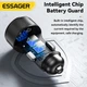 Автомобільний зарядний пристрій ESSAGER ES-CC21 45 Вт (PD3.0 QC3.0 FCP) Type-C + USB PowerDisplay Black (45720) - зображення 7