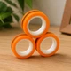Антистрес іграшка Магнітні кільця Magnetic Rings, спінер для рук, Помаранчевий (Fidget Rings) - зображення 9