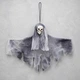 Декорация Хэллоуин Призрак с черепом, 30 см, череп 5 см, подвесная, Серый (Хэллоуин декор) - изображение 2
