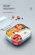 Ланч-бокс MAXCOOK MCFT8796 нержавійка 304 глибокий 4 відділення, 1.6л, з термосумкою - зображення 4
