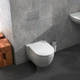 Комплект керамічного унітазу TECEloft 51.5х35,5 см, із вихровим змивом Cyclon flush, включаючи сидіння і кришку (9700224) TM TECE - изображение 1