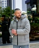 Чоловіча демісезонна куртка Main весна/осінь сірий з бежевим M RD423 - изображение 3