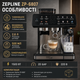 Кавоварка Zepline ZP-6807 1500 Вт зернова автомат 20 бар для дому офісу з кавомолкою 1–20 ступенів помелу сенсорна еспресо машина 7 програм для капучино лате меленої кави з автокапучинатором термоблоком підігрівом чашок - зображення 2