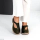 Оливковые туфли натуральная кожа + замша низкий ход 36 - изображение 5