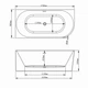 Ванна акрилова кутова VBI Nordend 150x75 L біла VBI-070715L - зображення 7