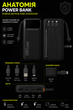 Повербанк FOYU FO-9022 30000 мАг Power Bank зарядний пристрій зовнішній акумулятор 10,5 Вт для телефона смартфона iPhone планшета з 4 вбудованими кабелями USB Type-C Micro-USB Lightning USB-A 2 USB портами LED дисплеєм ремінцем на 3 пристрої чорний - зображення 2