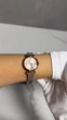 Женские часы Emporio Armani Gianni T-Bar AR11223 с кристаллами (Розовое золото / Розовый циферблат) - изображение 9