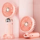 Ручной вентилятор с подставкой для телефона, Mini fan XL-880, Розовый / Портативный вентилятор / Мини вентилятор - изображение 1