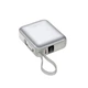Батарея універсальна Choetech 10000mAh, 35W. PD/3.0, LED Display, buid-in type-C cabel, Silver (B832-SL) - зображення 2