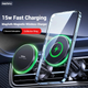 Автотримач для телефона з БЗП REMAX MagSafe Magnetic 15W Wireless Charging Car Mount RM-C01 Black - изображение 5