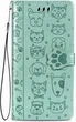 Чохол Embossed Cat and Dog для Xiaomi Redmi Note 15 Pro 5G-книжка шкіра PU з візитницею м'ятний - зображення 2