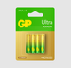 Батарейка минипальчик AAA GP ULTRA Alkaline LR03 24A 1.5V 4 шт. блистер - изображение 1