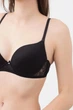 Бюстгальтер с формованной чашкой Giulia Laura 1123/21N 85B Black-black, классический женский бюстгальтер пуш ап - изображение 3