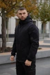 Куртка чоловіча SoftShell на мікрофлісі, чорного кольору, водонепронекна куртка з матеріалу софтшел для зами XXL - зображення 4