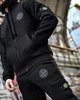 Мужской спортивный костюм Stone Island Tetra черный утепленный, тринитка на флисе ТР6592 M - изображение 4
