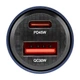 Зарядний пристрій для авто Brevia ePower DualCharge 75W USB-C і USB-A прозорий синій (46575CABL) - зображення 2