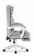 Офісне крісло Hell's Chair HC-1031 Grey White, велюрове - зображення 3