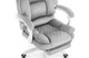 Офісне крісло Hell's Chair HC-1031 Grey White, велюрове - зображення 5