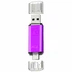 USB флешка T&G 64GB USB Type C фиолетовая для хранения и переноса данных из ABS пластика - изображение 1