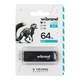 USB флешка Wibrand 64GB с корпусом из пластика и металла USB 2.0 черная - изображение 3